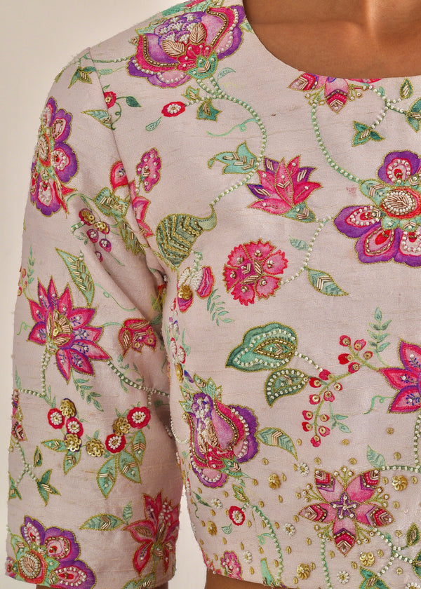 Jacobean Blouse - Peony Pink