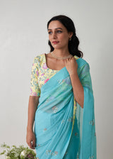 Amai Saree - Turquoise Blue