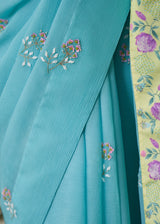Amai Saree - Turquoise Blue