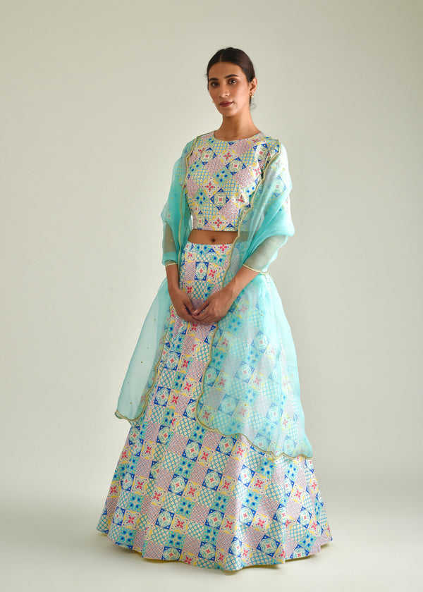 Capri Lehenga Set - Multicoloured