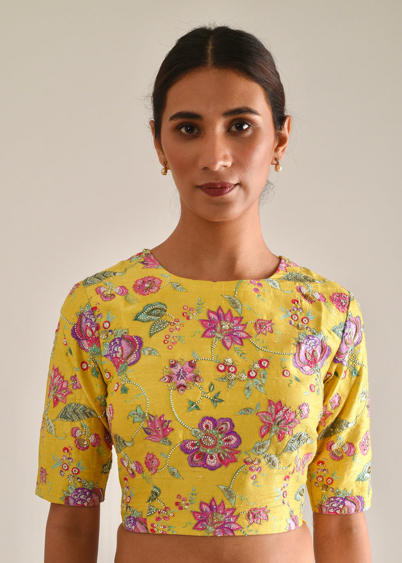 Jacobean Blouse - Mustard Yellow