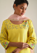 Bageecha Kurta Set - Yellow