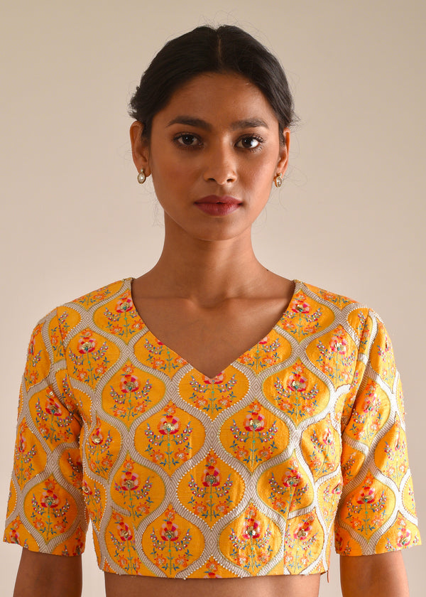 Ogee Blouse - Mango Yellow