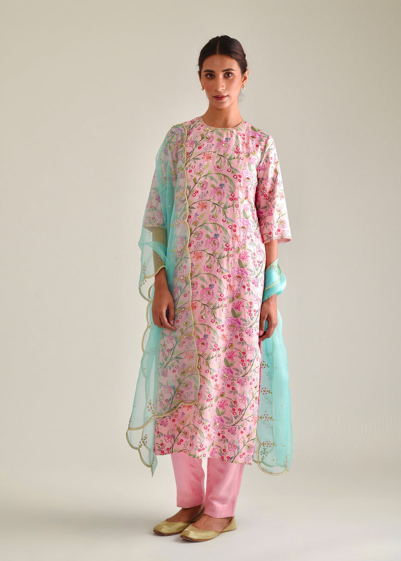 Gulaab Kurta Set - Rose Pink